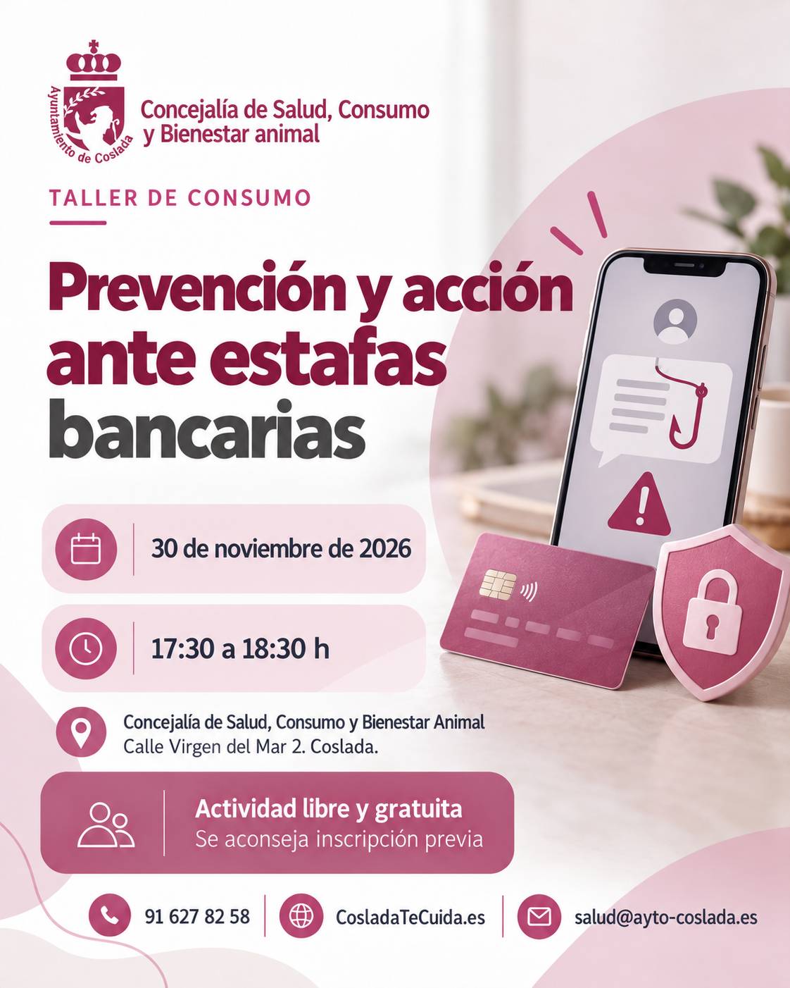 Coslada organiza tres talleres gratuitos sobre derechos de los consumidores
